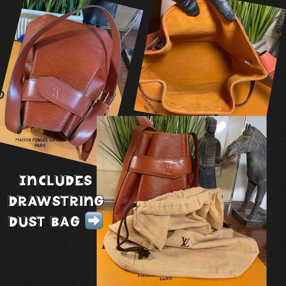 Louis Vuitton Sac D'Epaule PM Epi Bucket Bag in Cannelle Brown - Picture 16 of 16